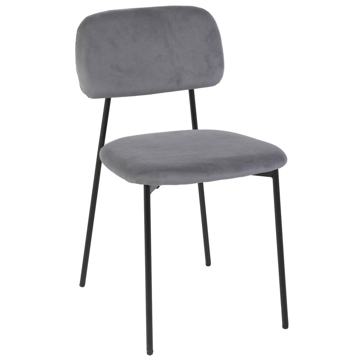 Стілець MILO чорний каркас/сірий