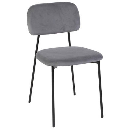 Стілець MILO чорний каркас/сірий, фото 1
