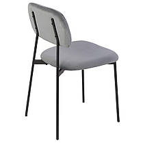 Стілець MILO чорний каркас/сірий, фото 4