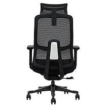 Крісло поворотне LESTER чорна тканина/чорний каркас, фото 2