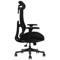 Крісло поворотне LESTER чорна тканина/чорний каркас, фото 3