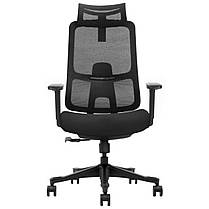 Крісло поворотне LESTER чорна тканина/чорний каркас, фото 4