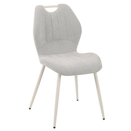 Стілець RICK білий метал/світло-сірий тк., фото 1