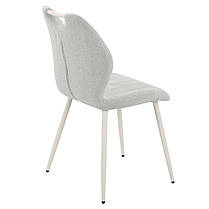 Стілець RICK білий метал/світло-сірий тк., фото 2