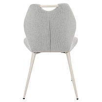 Стілець RICK білий метал/світло-сірий тк., фото 5