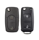 Чохол для ключа Volkswagen, глянець, синій із золотою рамкою, фото 2