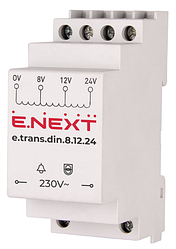 Трансформатор на DIN-рейку e.trans.din.8.12.24