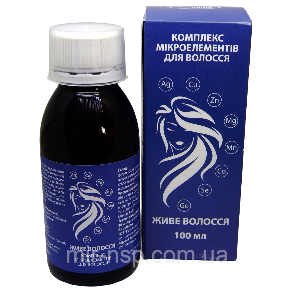 Комплекс мікроелементів для волосся "Живе волосся" 100 мл, фото 1