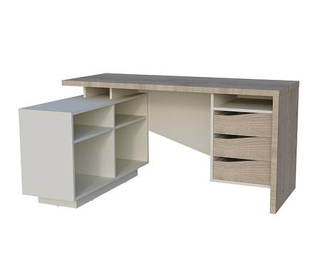 CONNECT 3 L SK стіл письмовий 1575*786 дуб кремона котта/стоун бейж, фото 1