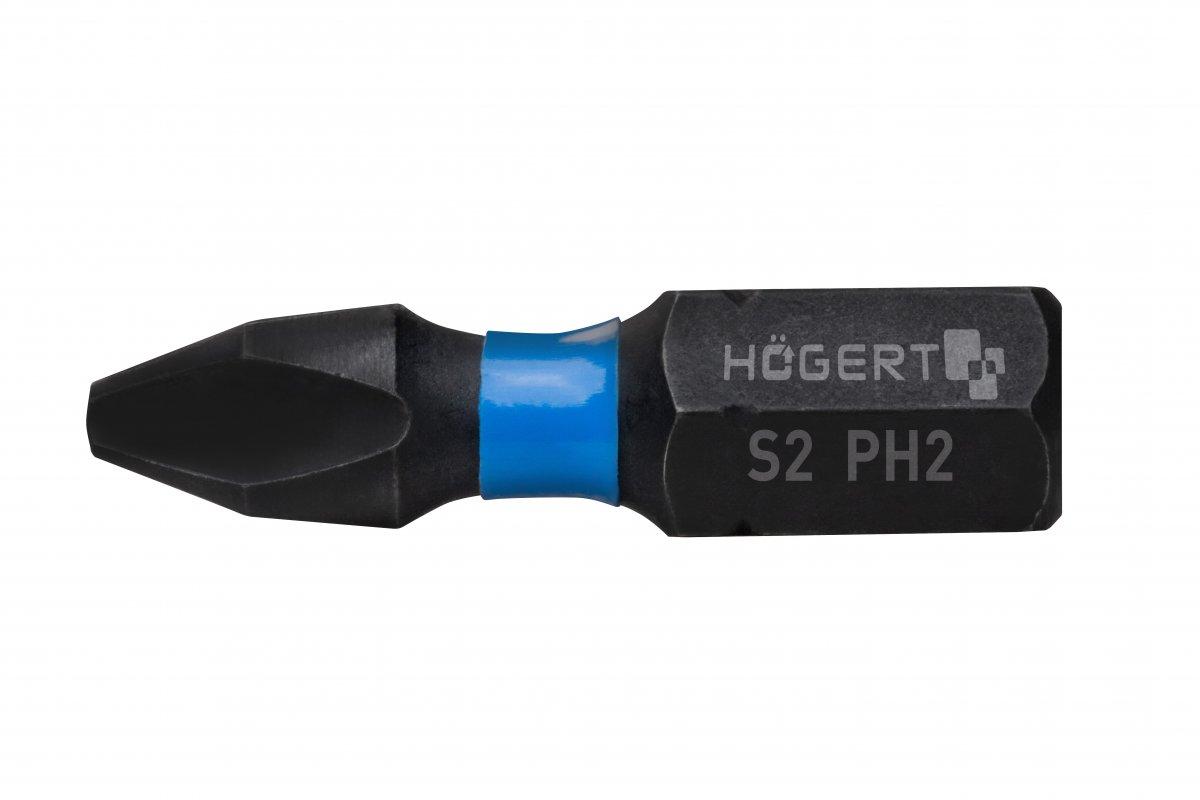 Набір ударних коротких біт PH2 25 мм 20 штук у комплекті (HT1S701), фото 1