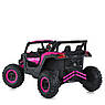 Дитячий електромобіль на акумуляторі Багі M 6070 з пультом радіокерування для дітей 3-8 років Рожевий, фото 8