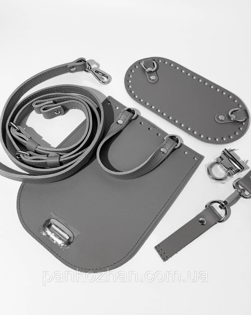 Набір шкіряної фурнітури для МК Easy Pack,сірий, фото 1