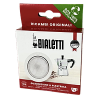 Набір для Bialetti 1/2 cup LA MOKINA, ущільнювач + фільтр для гейзерної кавоварки