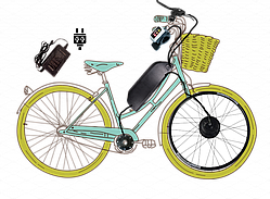 Велонабір перед/зад 500W 48V/10A E-Titan з мотор-колесом 24/26/28/29 дюймів MXUS, PAS, кнопка газу для електровелосипедів