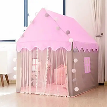 Дитячий ігровий намет будиночок Рожевий для дівчаток з гірляндою Kruzzel 22653