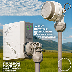 Портативний душ FLEXTAIL TINY SHOWER | З насосом на акумуляторі 2500 mAh | IPX7 | Похідний переносний душ для дачі та туризму