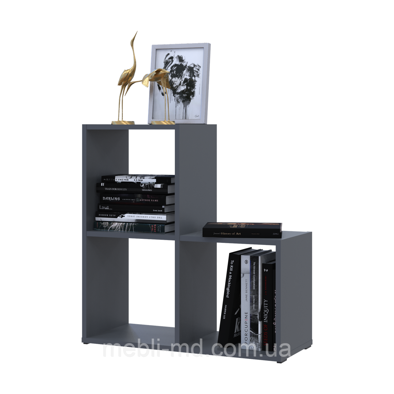 Стелаж Doros Степ 2х2 Графіт відкритий 69х28.8х71.4 (41516157), фото 1