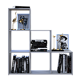 Стелаж Doros Степ 3х3 Сірий відкритий 102.6х28.8х106.1 (41516178), фото 3