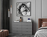 Комод Doros Рон 8 Графіт 8 Шухлядок 130х38х81 (41516173), фото 2