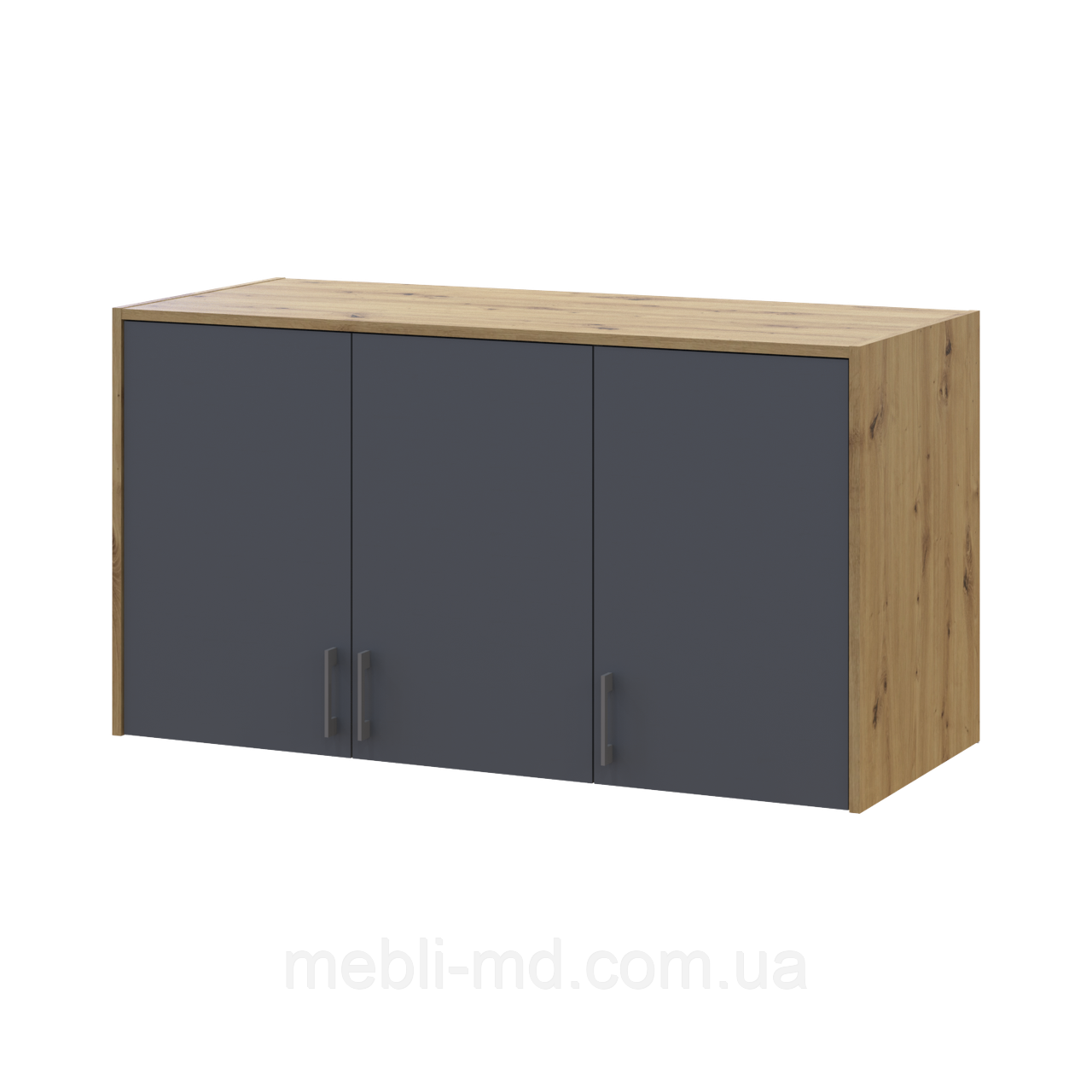 Антресоль висока Doros Ронді Дуб Артізан/Графіт 3 ДСП 121х52х65 (41516182), фото 1