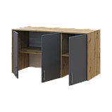 Антресоль висока Doros Ронді Дуб Артізан/Графіт 3 ДСП 121х52х65 (41516182), фото 2