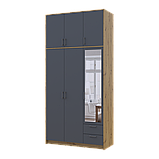 Антресоль висока Doros Ронді Дуб Артізан/Графіт 3 ДСП 121х52х65 (41516182), фото 7