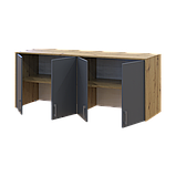 Антресоль висока Doros Ронді Дуб Артізан/Графіт 4 ДСП 160х52х65 (41516184), фото 2