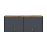 Антресоль висока Doros Ронді Дуб Артізан/Графіт 4 ДСП 160х52х65 (41516184), фото 3