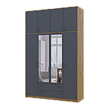 Антресоль висока Doros Ронді Дуб Артізан/Графіт 4 ДСП 160х52х65 (41516184), фото 5