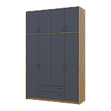 Антресоль висока Doros Ронді Дуб Артізан/Графіт 4 ДСП 160х52х65 (41516184), фото 7