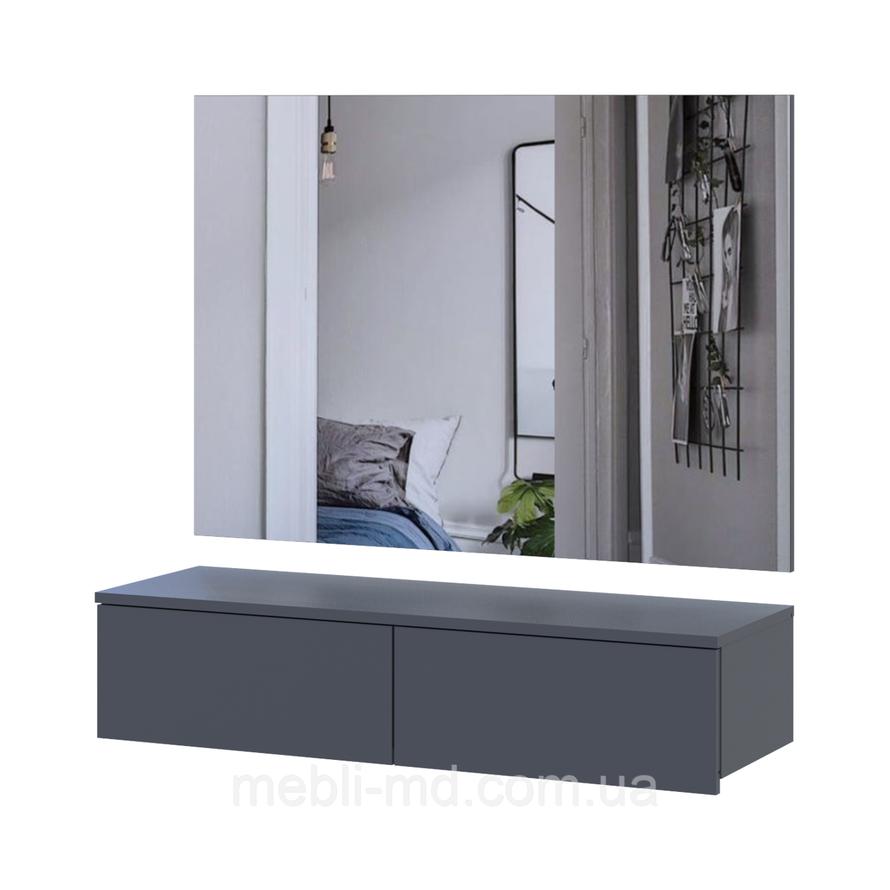 Комплект меблів Doros Левія + дзеркало Графіт 100х32х100 (42005236), фото 1
