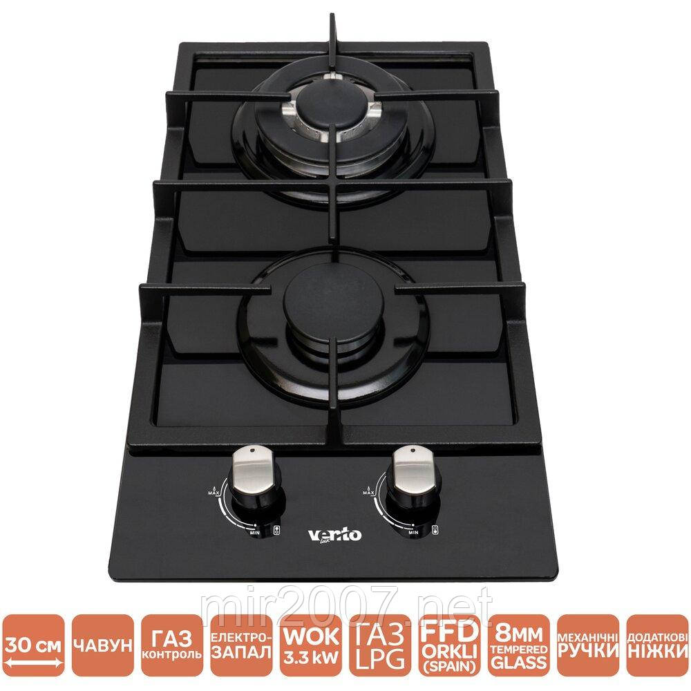 Газова поверхня Ventolux HG320G CEST (BK) 7 дві конфорки