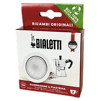 Набір Bialetti 2 cup Moka Express, ущільнювач + фільтр для гейзерної кавоварки
