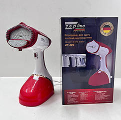 Ручний вертикальний відпарювач Zepline ZP-206, 3000 Вт, 500 мл, з насадкою-щіткою, червоний