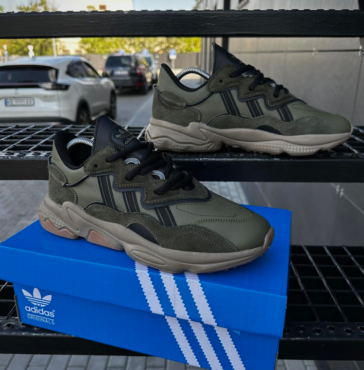 Чоловічі кросівки Adidas Ozweego khaki Адідас Озвиго хакі зелений повсякденні, фото 1