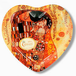 Скляна тарілка Г. Клімт Поцілунок Carmani, 19х18 см