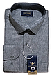 Класична однотонна чоловіча сорочка Lucciano vd-0011 сіра з довгим рукавом, ошатна, стильна, фото 9