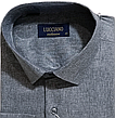 Класична однотонна чоловіча сорочка Lucciano vd-0011 сіра з довгим рукавом, ошатна, стильна, фото 7