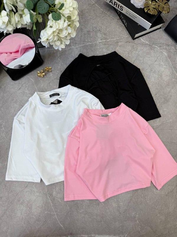 Жіночий топ Колір: - чорний — білий — барбі; Розмір: 42-46 (оверсайз);, фото 1