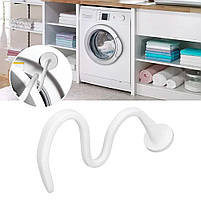 Магнітний тримач дверцят пральної машини захист від цвілі та вологи. Гнучкий фіксатор люка білий, фото 6