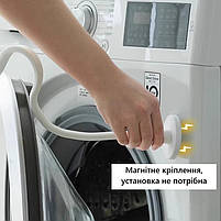 Магнітний тримач дверцят пральної машини захист від цвілі та вологи. Гнучкий фіксатор люка білий, фото 10