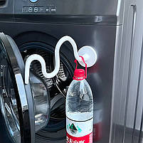 Магнітний тримач дверцят пральної машини захист від цвілі та вологи. Гнучкий фіксатор люка білий, фото 9