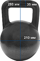 Гиря для кросфіту чавунна гиря спортивна для фітнесу гиря для атлетичних вправ лита GoodLift 32 кг, фото 5