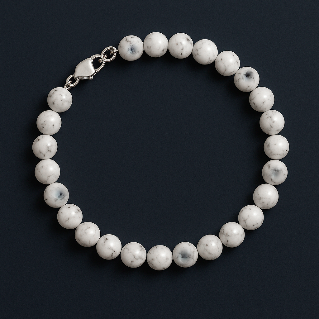 Опал білий Ø6 браслет, 0129ТО, фото 1