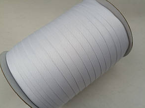 (#8001) Косая бейка атласная, белая