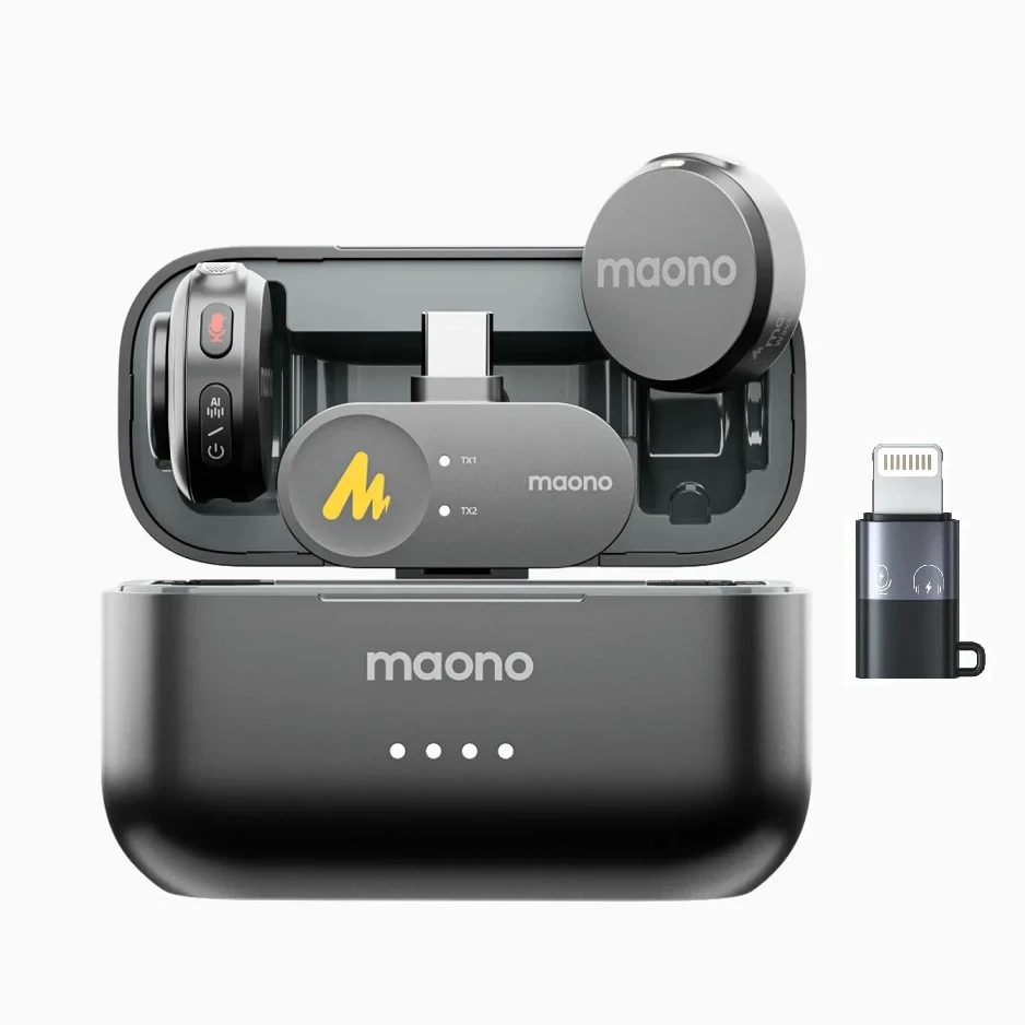 Maono Wave T5 петличний мікрофон Type-C для iPhone та Android + перехідник з Lightning, фото 1