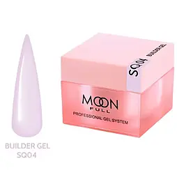 Гель для нарощування Moon Full Builder Gel 30ml №SQ04 молочно-лавандовий без HEMA та TPO, гіпоалергенний