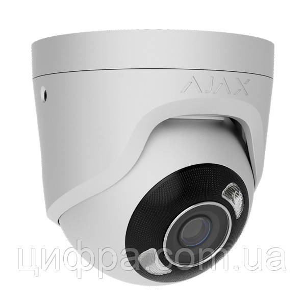 Дротова охоронна IP-камера Ajax TurretCam HL white (5Mp/4mm)