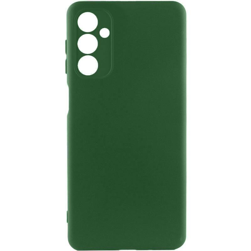 Чохол GETMAN Liquid Silk Full Camera для Infinix Hot 60i | TPU + Мікрофібра Зелений / Dark green, фото 1