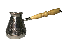 Турка мідна сторчай для кави по турецьки 200 мл для газової плити